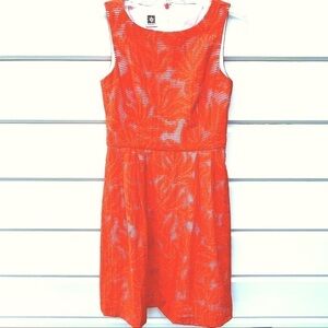 Anne Klein Sleeveless Dress Size 2 Tangerine